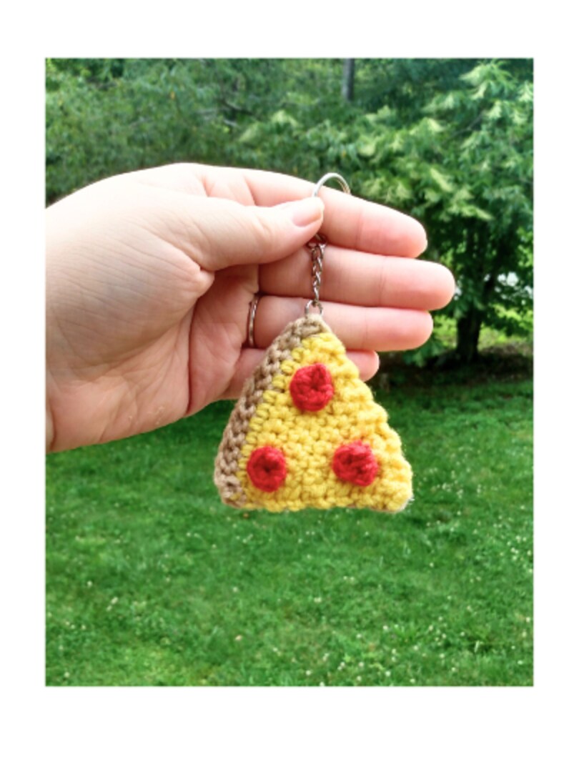 Pizza Slice Keychain Gift for Foodies- Unique Keychain Gift- Fast